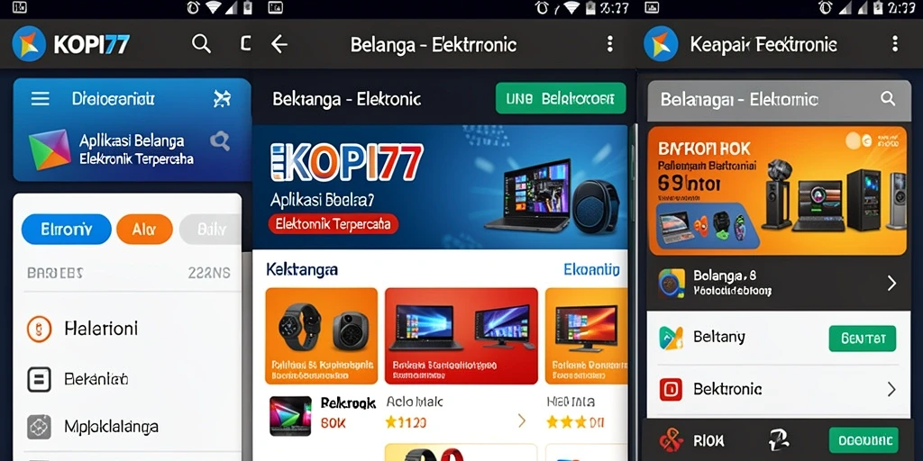 Antarmuka aplikasi KOPI77 yang sederhana dan efektif.