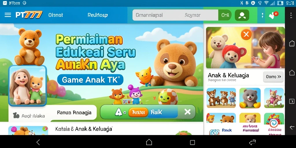 Antarmuka PT777 yang interaktif dan menyenangkan untuk anak-anak.