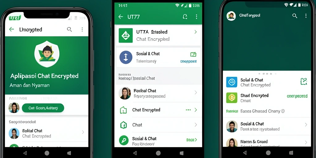 Antarmuka UT77 yang modern dan fungsional untuk Chat Encrypted.