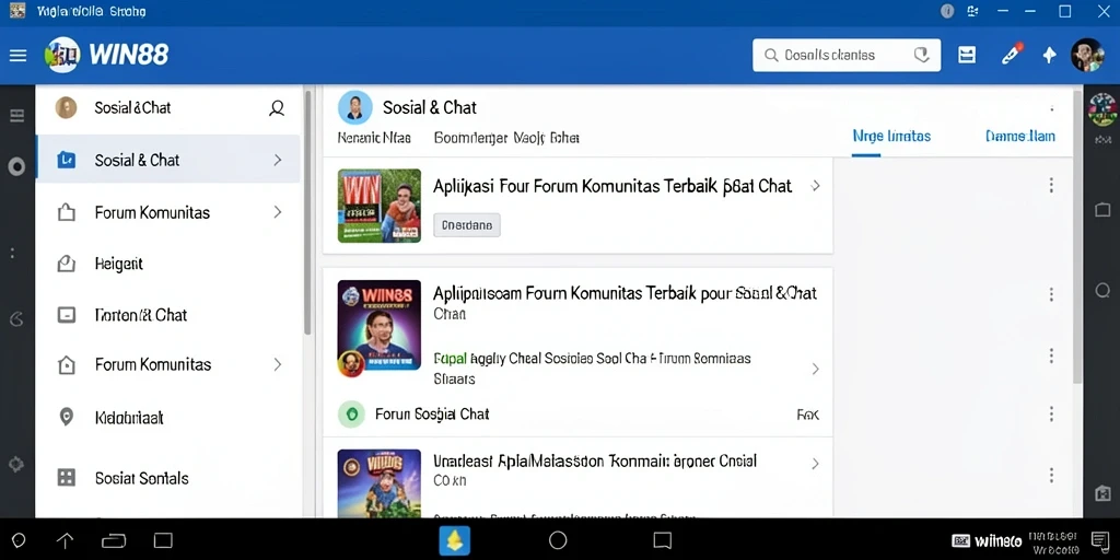 Antarmuka WIN88 yang interaktif untuk forum komunitas.